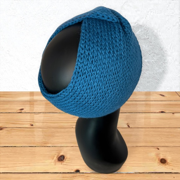 Handmade Knit Twist Ear Warmers Handcrafted Headband Ocean - Picture 5 of 10